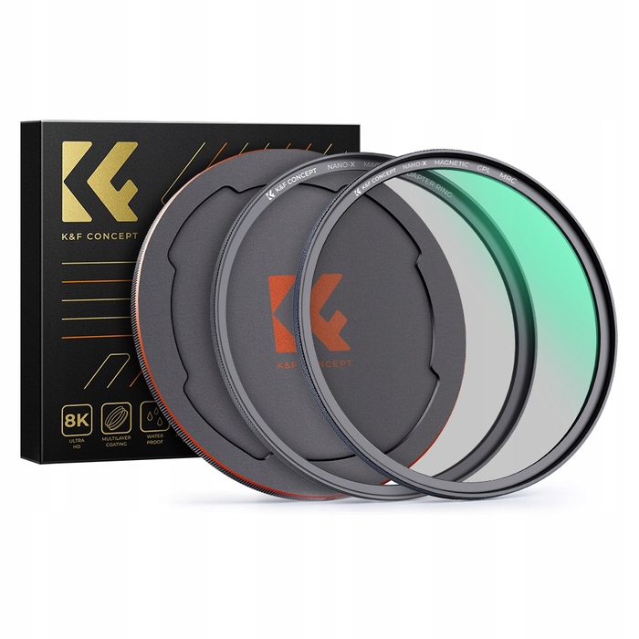 Набір фільтрів 3в1: CPL-фільтр + магнітне кільце + кришка K&F 67 мм