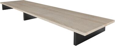 Підставка для телевізора Vladon Game, чорний матовий/дуб сірий, 138,5x9,5x34,5 см, виготовлено в Німеччині