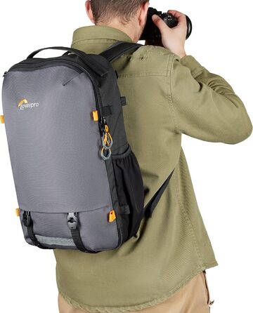 Рюкзак для камери Lowepro Trekker Lite BP 250, сірий, з винімним вкладишем, для беззеркальних камер Sony Alpha 7, з системою кріплення аксесуарів