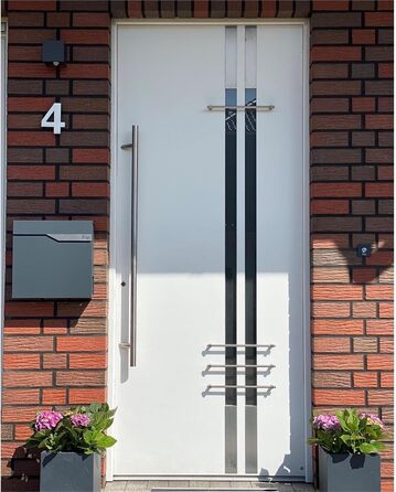 Поштова скринька Metzler Anthrazit з газетницею та іменним шильдиком RAL 7016, вулична, антикорозійна, для настінного монтажу, сучасний дизайн 37x37x10.5 см