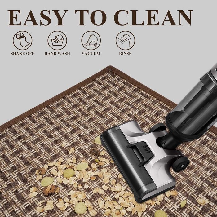 Килимок для дому 41x61 см, антиковзаюча підлога, для входу, коричневий