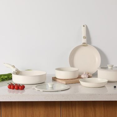 Набір каструль та сковорідок з керамічним покриттям 9 шт. (без ПТФЕ та ПФОА)