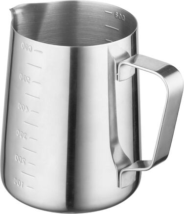 CURTA Milk Can, Milk Frothing Pitcher, Milk for Art, Silver Milk Pitcher, 600 Stainless Steel Milk Pitcher