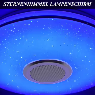 36W LED Ceiling Light, Dimmable with Bluetooth Speaker, Remote Control, and APP Control, LED Ceiling Lamp with RGB Color Changing, Music for Bedroom, Kids' Room, Living Room