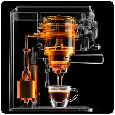 Ріжкова кавомашина Berdsen з капучинатором, 20 бар, сенсорне керування