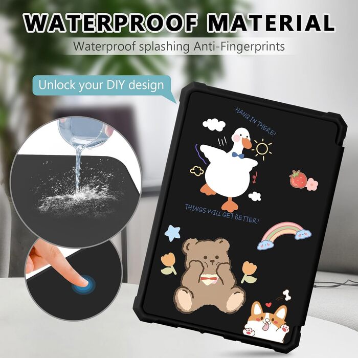 Чохол для Kindle Paperwhite 7' та Kindle Colorsoft Signature Edition (2024/2025), легкий, водонепроникний, з магнітною застібкою (чорний)