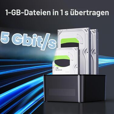 Док-станція для жорстких дисків CENMATE 637U3-1 на 3 слоти для SATA HDD/SSD 2.5