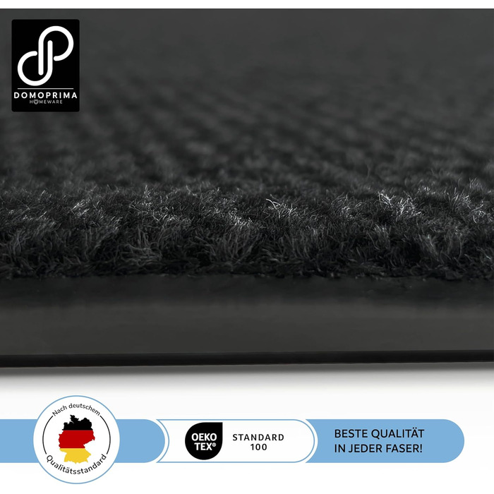 DOMOPRIMA Commercial Grade Entrance Mat - 90x150cm - Non-Slip, Weatherproof, Washable Entrance Mat for Indoor/Outdoor Use