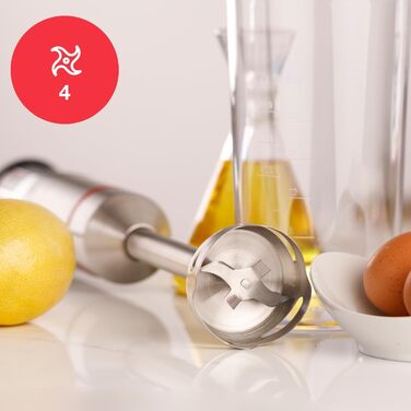Блендер Solac Pro Chef 1000 Stabmixer: стаціонарний, нержавіюча сталь, 1000 Вт, 3 насадки