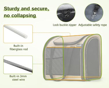 Плед-рюкзак для собак та котів Pecute, бежевий: переноска для тварин з вентиляцією, складаний