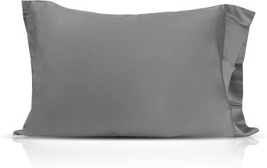 Наволочка Pillowtex з охолоджуючим ефектом, з бамбукової віскози з іонами міді, розмір 50,8x76,2 см, м'яка та дихаюча, сіра