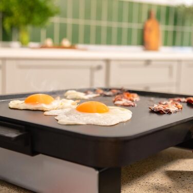 Cecotec Electric Grill Plate with Detachable Magnetic Parts - 1800W, 2600W, Aluminum with Teflon Coating, Non-Stick, Dishwasher Safe, Adjustable Thermostat, Large Cooking Surface