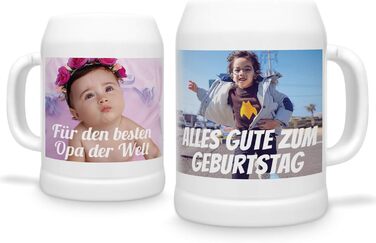 Design/Personalize your own beer stein/mug. Print with your own photo or text. Ideal for clubs, steins, mugs, tankards, or beer jugs.