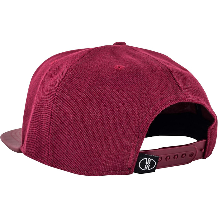 Кепка бейсболка Blackskies® Vanguard Snapback з замком, бордовий колір, чоловіча/жіноча, унісекс, для вулиці, відпочинку, літа, з матеріалу замша/штучна шкіра, один розмір