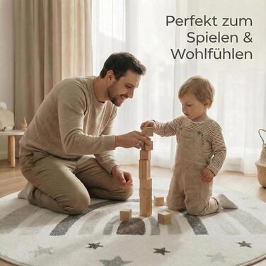 Дитячий килим Kinderteppich DOTS бежево-рожевий 80x150 см, Öko-Tex, для дівчаток, в дитячу кімнату