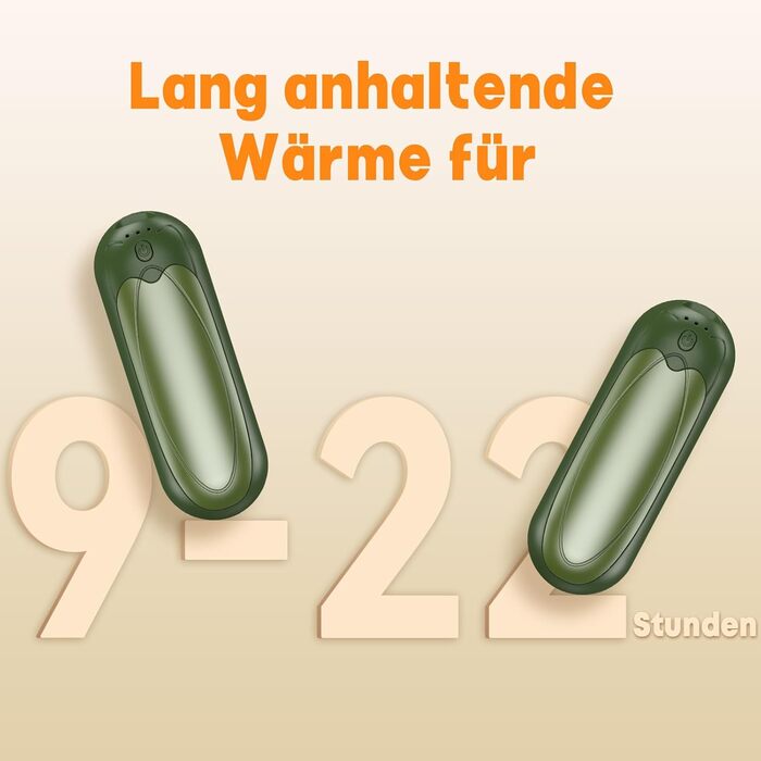Електричні грілки для рук 2 шт. 7000mAh з 3 рівнями нагріву, портативні, з магнітним кріпленням, зимовий подарунок для жінок та чоловіків (2 шт., зелені)