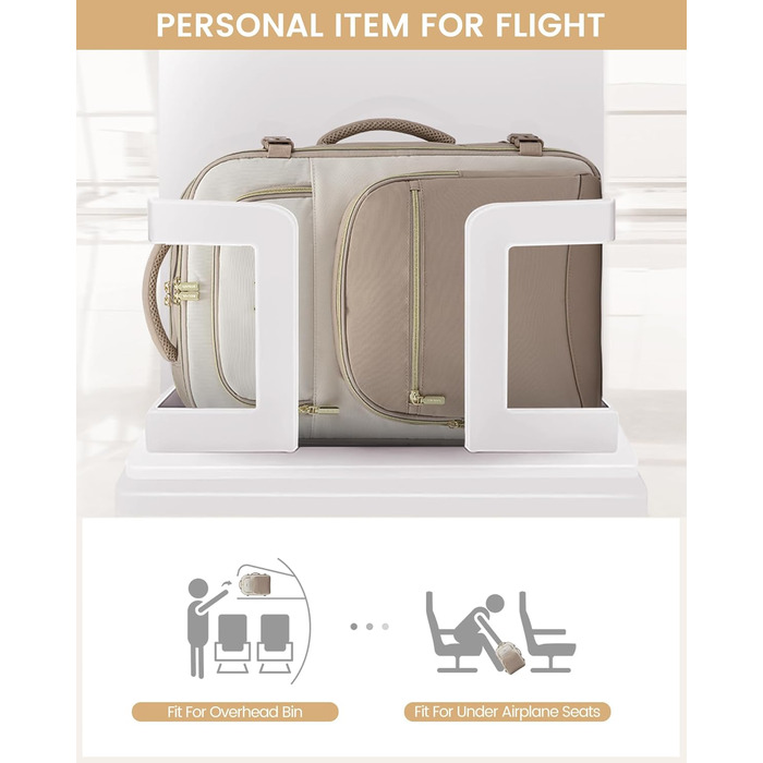 LOVEVOOK Рюкзак для ручної поклажі, 40L, для подорожей, чоловічий/жіночий, 17 дюймів, водонепроникний, для вихідних, кемпінгу, бізнесу