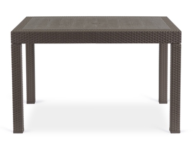 Прямокутний стіл з техноротанга MEBEL ELITE, 119,5 x 69 x 76 см