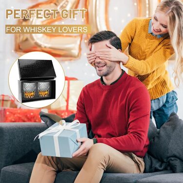 Набір склянок для віскі Shyllin, 2 шт., 268 мл, Tumbler Streamer Star, з подарунковою коробкою, для віскі, бурбону, рому, коктейлів, червоного вина