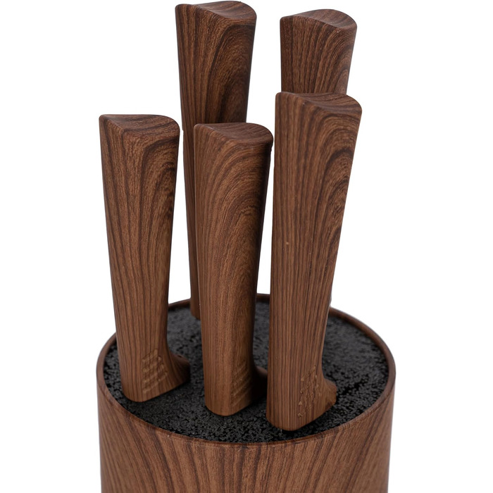 Набір ножів Karl Hausmann 5 предметів: ніжний блок, кухонні ножі з нержавіючої сталі (колір: коричневий)