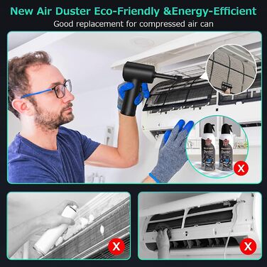 Електричний пилосос-бластер VANBAR для чищення клавіатури, диванів, авто та офісної техніки. Акумулятор 7600mAh, 3 швидкості, USB-зарядка, щітка.