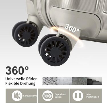 Набір валіз LALAHO 3 шт. з жорстким корпусом, великий дорожній набір, валізи з колесами, матеріал ABS+PC, ручна поклажа, набір валіз з жорстким корпусом, м'ятно-зелений колір