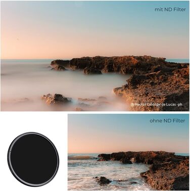 Фільтр ND Variabler K&F Concept Nano-Klear (40.5mm) ND2-ND400, 1-9 ступенів, з 3 серветками для чищення