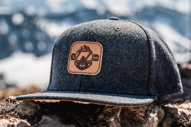 Кепка бейсболка Jumping Bird • Знімна кепка-снуд • Фетр, унісекс, темно-сірий