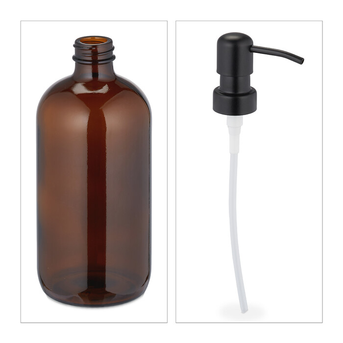 Relaxdays Glass Soap Dispenser 2-Piece Set