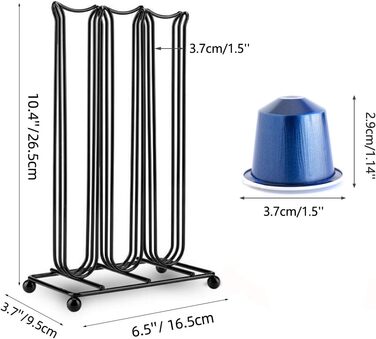 Тримач для капсул Nespresso Original MOLEDA (42 капсули), органайзер для кави, чорний