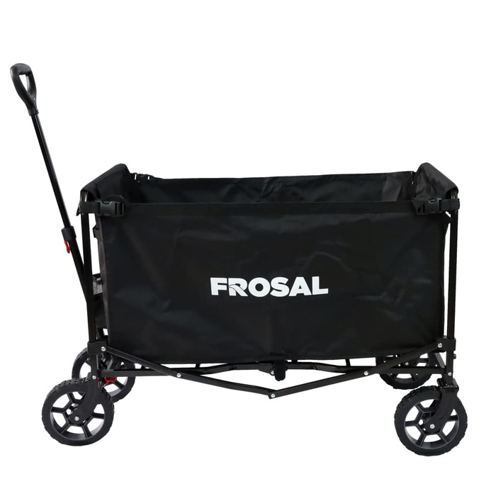 Фросал Візок для собак Бруно, чорний, складний | Транспортний візок для собак з легким доступом