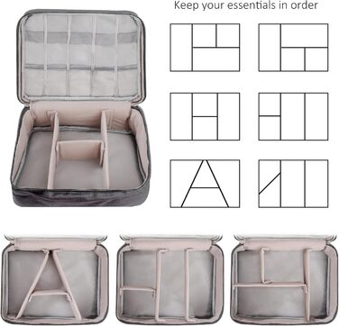 Водонепроникна сумка-органайзер QIMEI-SHOP для кабелів та аксесуарів: SD-картки, флешки, Power Bank (сіра)