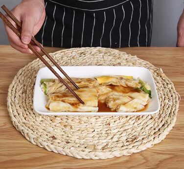 Набір з 2 сервірувальних тарілок Provance 25x14,5 см, кераміка, білий колір - для закусок, десертів, суші, салатів