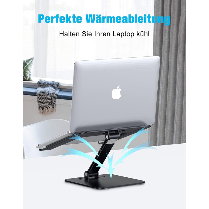 Підставка для ноутбука Babacom, регульована висота, складна, з алюмінієвого сплаву, ергономічна, з вентиляцією, сумісна з MacBook, 10-16