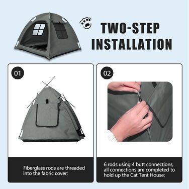 Коттедж для домашніх тварин (внутрішній/зовнішній), червоний, для котів, цуценят, тварин. Без дверцят. Розмір Small.