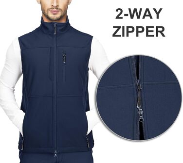 Чоловіча жилетка Softshell 33,000ft: водонепроникна, без рукавів, флісова, блакитна