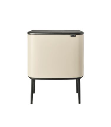 Сміттєвий бак Brabantia Bo Touch Bin на 36 л, металевий, білий, з внутрішнім відром (54 x 32 x 68 см)