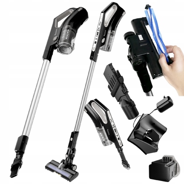 Вертикальний пилосос TurboTronic TT-VS280 з LED-електрощіткою, чорний