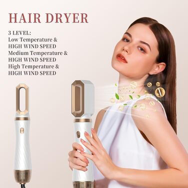 Набір для укладки волосся OKWRAP Air Styler 6-в-1: фен-щітка, плойка, об'єм, локони