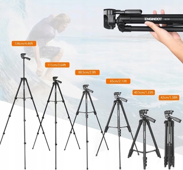 Штатив-трипод MLT01, 136 см, чорний