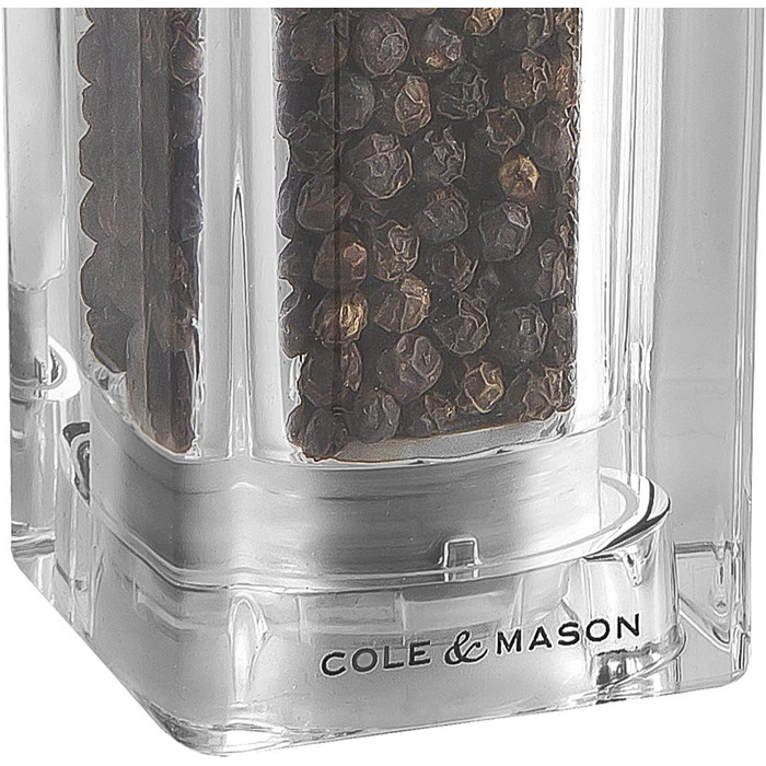 Млин для перцю Cole & Mason Cube, акрил, регульований механізм, 145 мм, Precision+, одна млинка