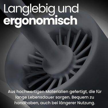 Щітка для унітазу Cleangang® з тримачем, силіконова, комплект - унітазна щітка, антрацит