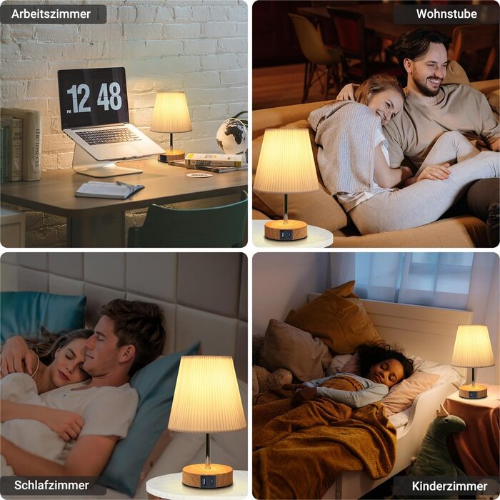 Торшер настільний з кабелем, торшер сенсорний, регульована яскравість, 3 режими, настільна лампа для робочого столу, мінімалістична, для спальні, вітальні, подарунок (конус A+C-1 шт)