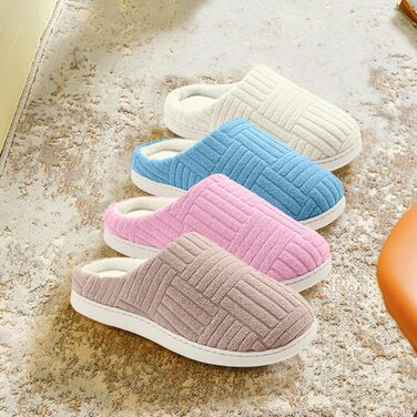 Зручні домашні тапочки з меморі-піною з бавовни для жінок, 38/39 EU, колір кава