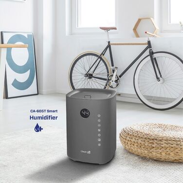 Зволожувач повітря з UVC-стерилізацією, іонізатором та ароматерапією Clean Air Optima CA-605 Smart Top Filling (Титан)