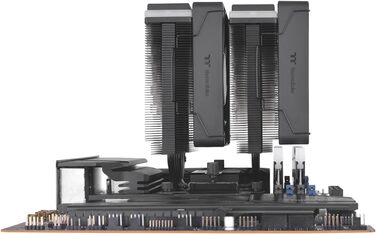 Thermaltake ASTRIA 600 ARGB - Потужний кулер CPU з двома баштами, 2x120mm PWM вентилятори, 6 теплових трубок Direct Contact, 265W TDP, тихий (26,8 dBA), 5V ARGB Sync, підтримка Intel LGA1851/1700, AMD AM5/AM4