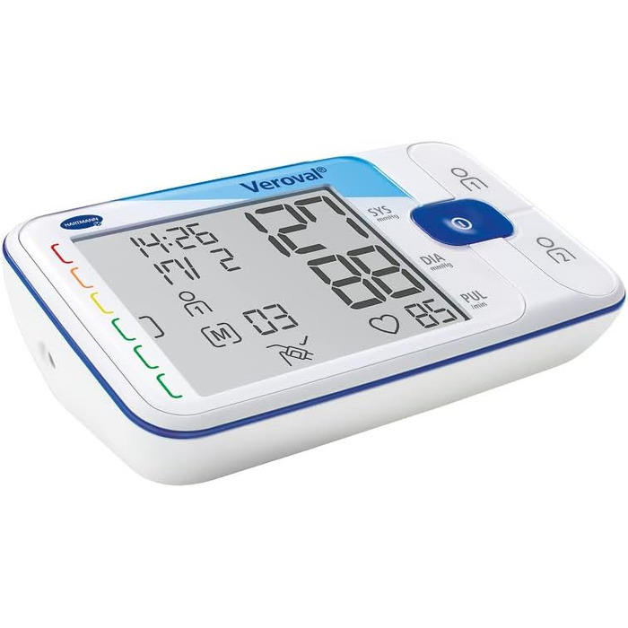 Тонометр Veroval на плече, м'яке вимірювання, клінічно перевірений, контроль положення манжети, виявляє порушення серцевого ритму, з програмним забезпеченням