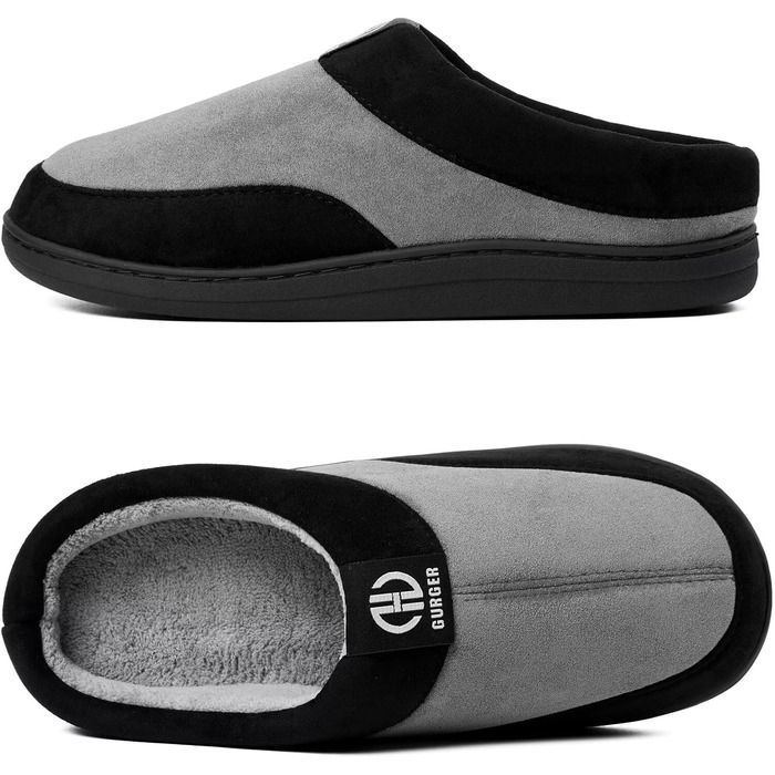 Чоловічі халапи GURGER з піною Memory Foam, антиковзаючі, для дому та вулиці, розмір 40-51, зелені (44/45 EU, сірі)