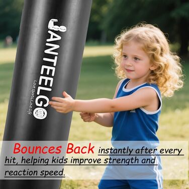 Дитячий боксерський мішок JanTeelGO 150 см для карате та боксу. Ідеальний подарунок для хлопчиків та дівчаток 3-12 років