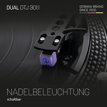 Програвач вінілу Dual DTJ 301.1 USB чорний з прямим приводом, Pitch-Control та USB-підключенням